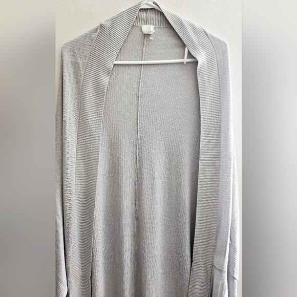 Lululemon Stillness Wrap Kimono Shrug Silver Fox Dusty Blue One Size S … - Picture 6 of 10